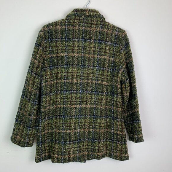 Vintage Weave of the Irish Wool Boucle Knit Tweed Shacket Blazer S - Picture 8 of 10